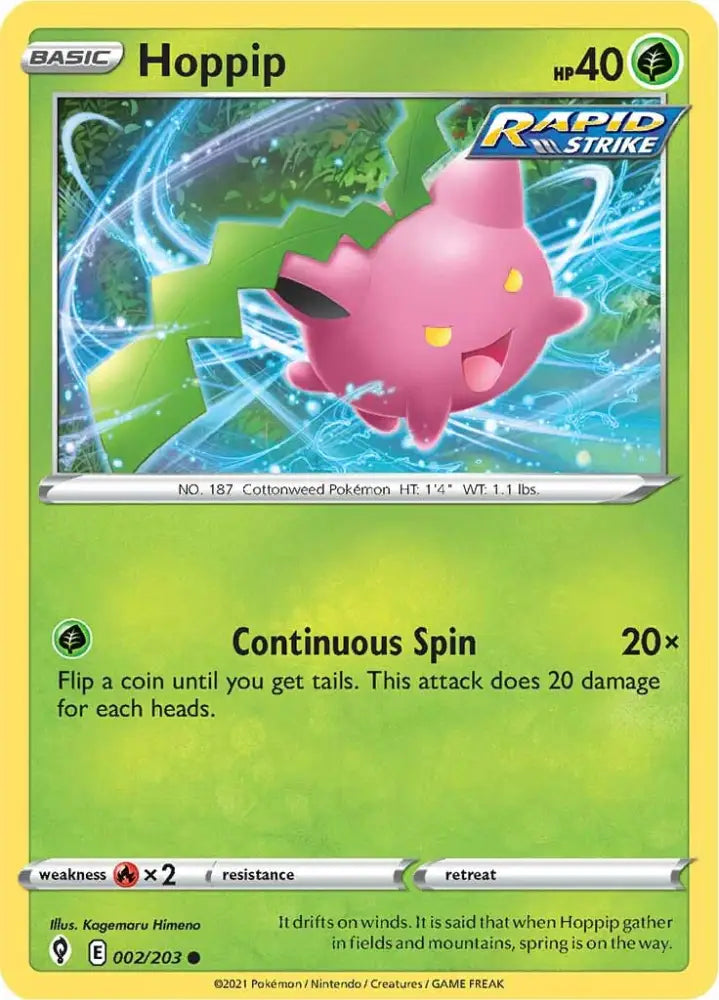 Hoppip (002/203) [Sword & Shield: Evolving Skies] - Pokemon Single