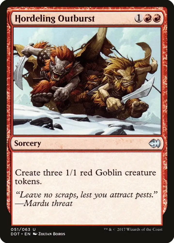 Hordeling Outburst [Duel Decks: Merfolk vs. Goblins] - MTG Single