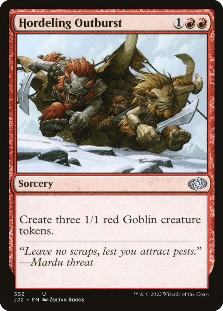 Hordeling Outburst [Jumpstart 2022] - MTG Single