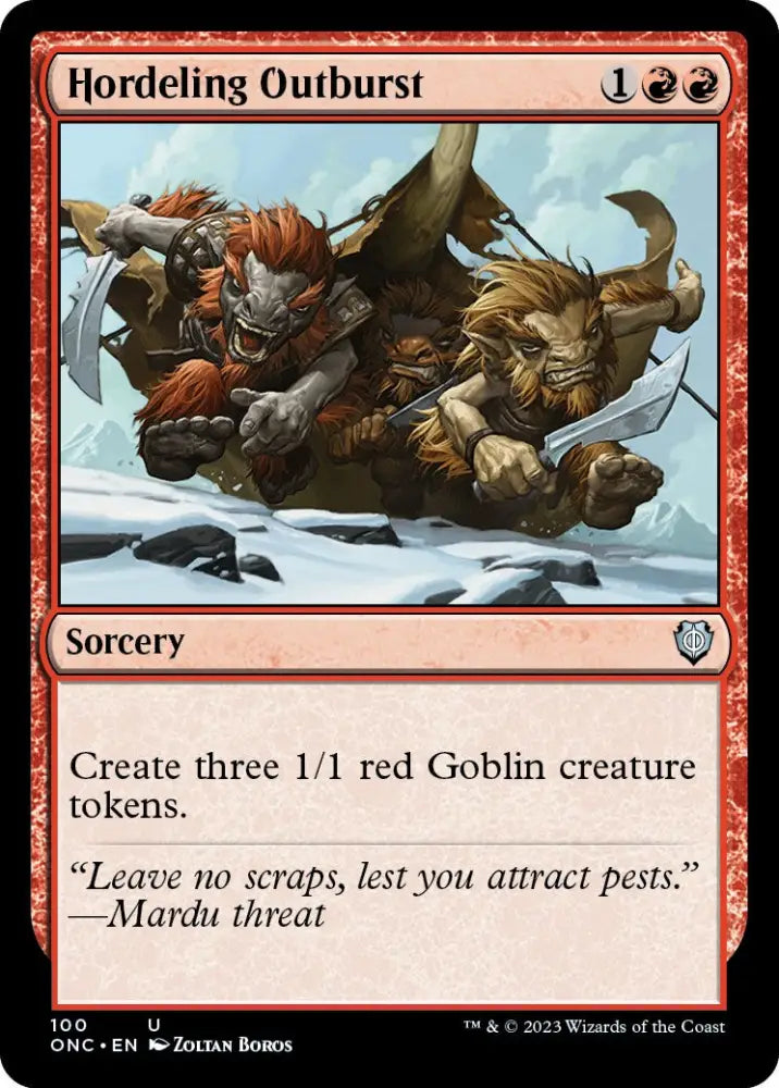 Hordeling Outburst [Phyrexia: All Will Be One Commander] - MTG Single