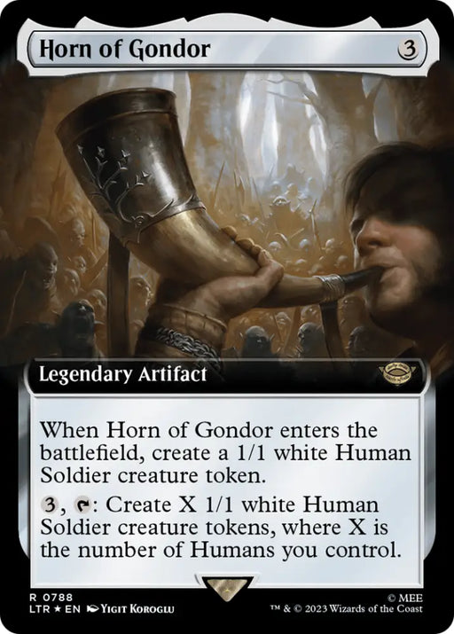 Horn of Gondor (Extended Art) (Surge Foil) [The Lord of the Rings: Tales of Middle-Earth] - MTG Single