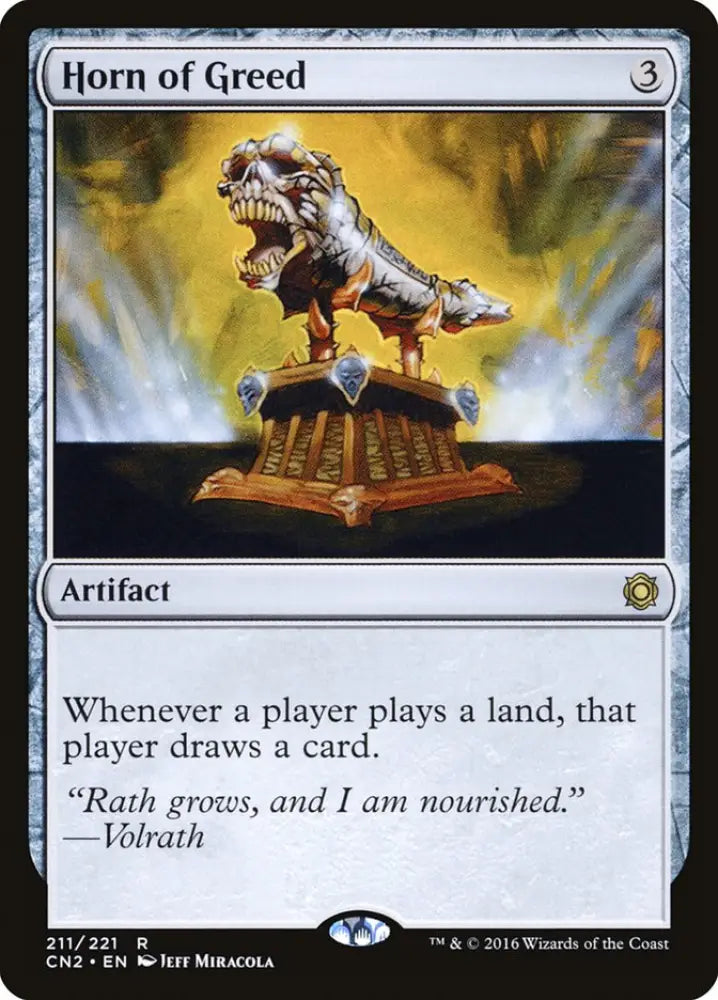 Horn of Greed [Conspiracy: Take the Crown] - MTG Single