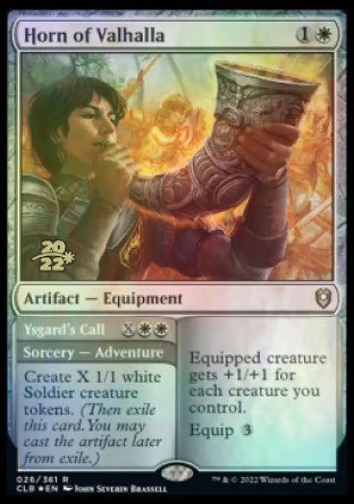 Horn of Valhalla // Ysgard’s Call [Commander Legends: Battle for Baldur’s Gate Prerelease Promos] - MTG Single