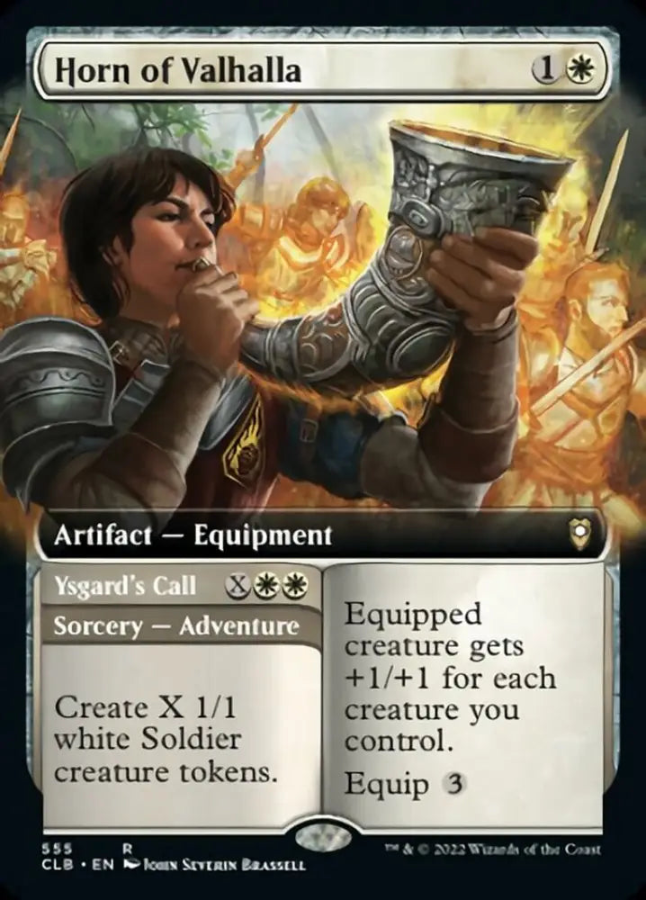 Horn of Valhalla // Ysgard’s Call (Extended Art) [Commander Legends: Battle for Baldur’s Gate] - MTG Single