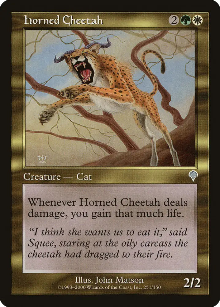Horned Cheetah [Invasion] - MTG Single