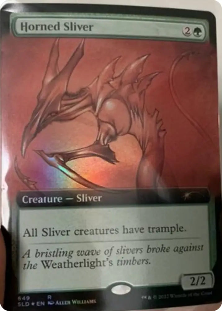 Horned Sliver (Extended Art) [Secret Lair Drop Promos] - MTG Single