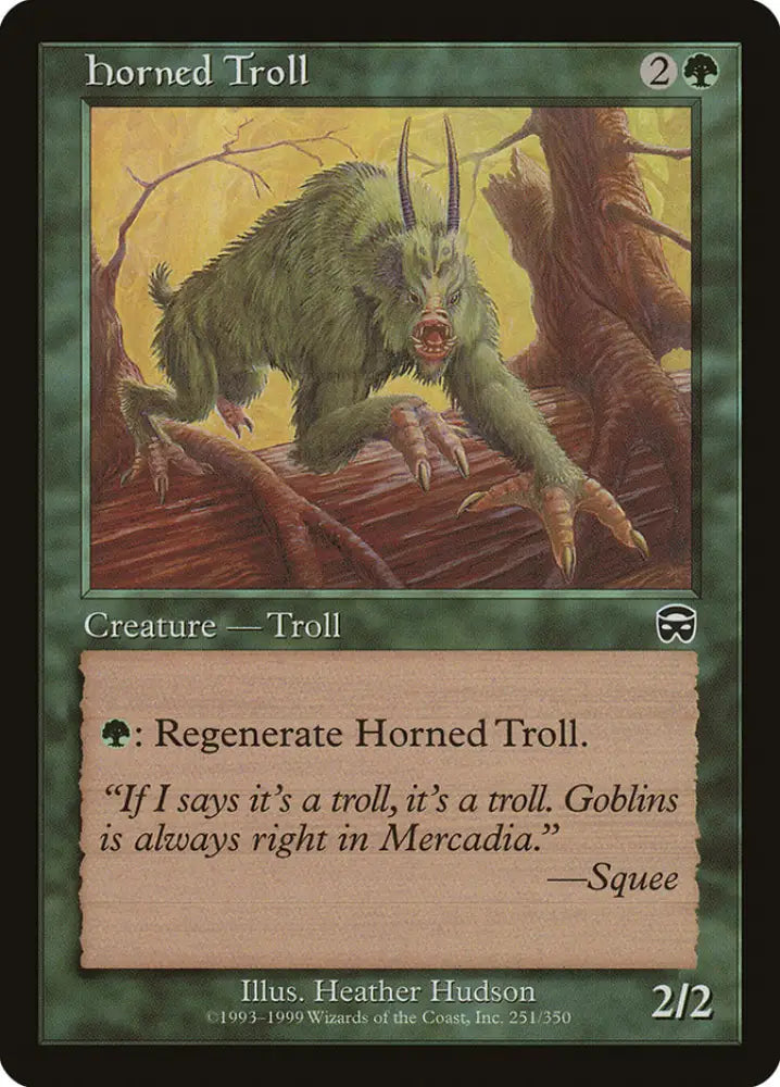 Horned Troll [Mercadian Masques] - MTG Single