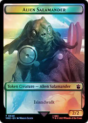 Horse // Alien Salamander Double-Sided Token (Surge Foil) [Doctor Who Tokens] - MTG Single
