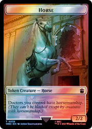 Horse // Alien Salamander Double-Sided Token (Surge Foil) [Doctor Who Tokens] - MTG Single