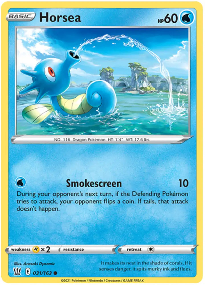 Horsea (031/163) [Sword & Shield: Battle Styles] - Pokemon Single
