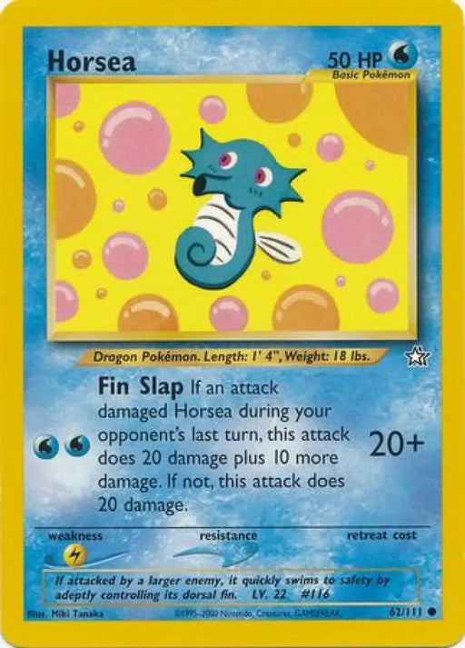 Horsea (62/111) [Neo Genesis Unlimited] - Pokemon Single