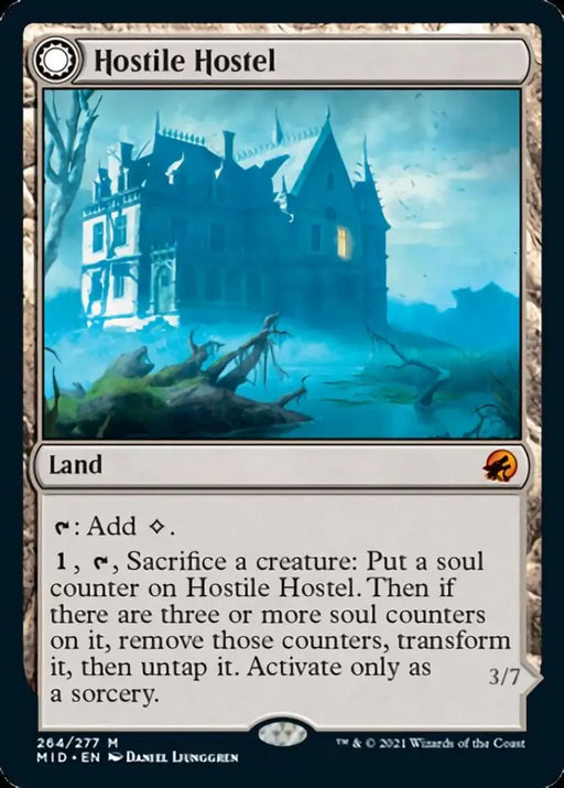 Hostile Hostel // Creeping Inn [Innistrad: Midnight Hunt] - MTG Single