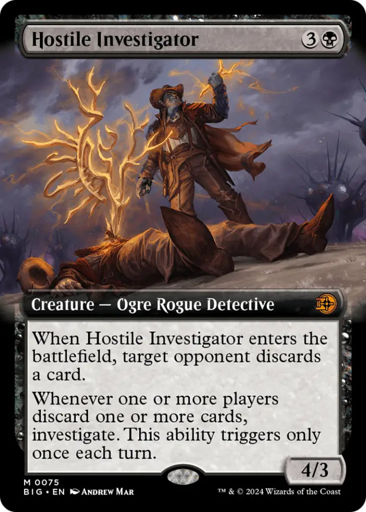 Hostile Investigator (Extended Art) [Outlaws of Thunder Junction: The Big Score] - MTG Single