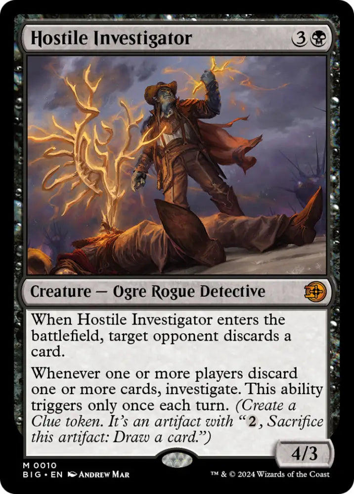 Hostile Investigator [Outlaws of Thunder Junction: The Big Score] - MTG Single