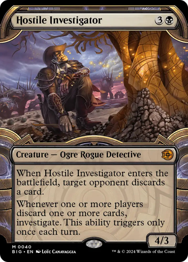 Hostile Investigator (Showcase) [Outlaws of Thunder Junction: The Big Score] - MTG Single
