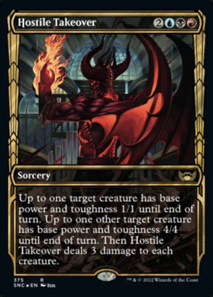 Hostile Takeover (Showcase Golden Age Gilded Foil) [Streets of New Capenna] - MTG Single