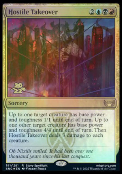 Hostile Takeover [Streets of New Capenna Prerelease Promos] - MTG Single