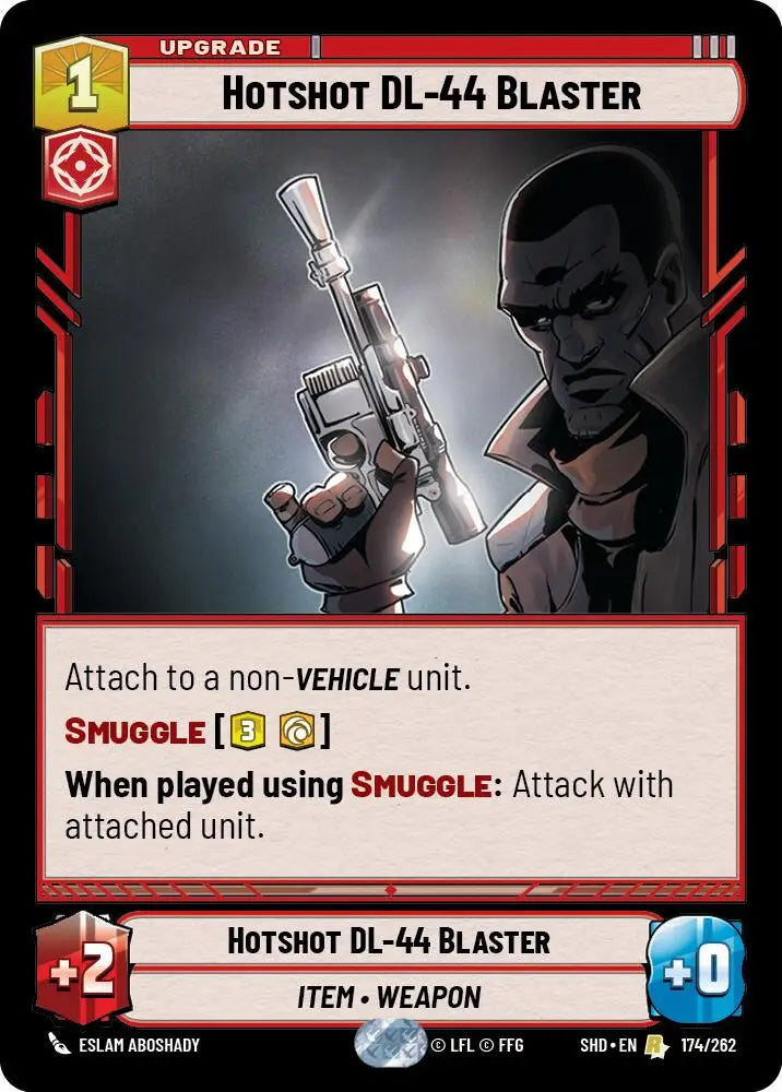 Hotshot DL-44 Blaster (174/262) [Shadows of the Galaxy] - Star Wars: Unlimited Single