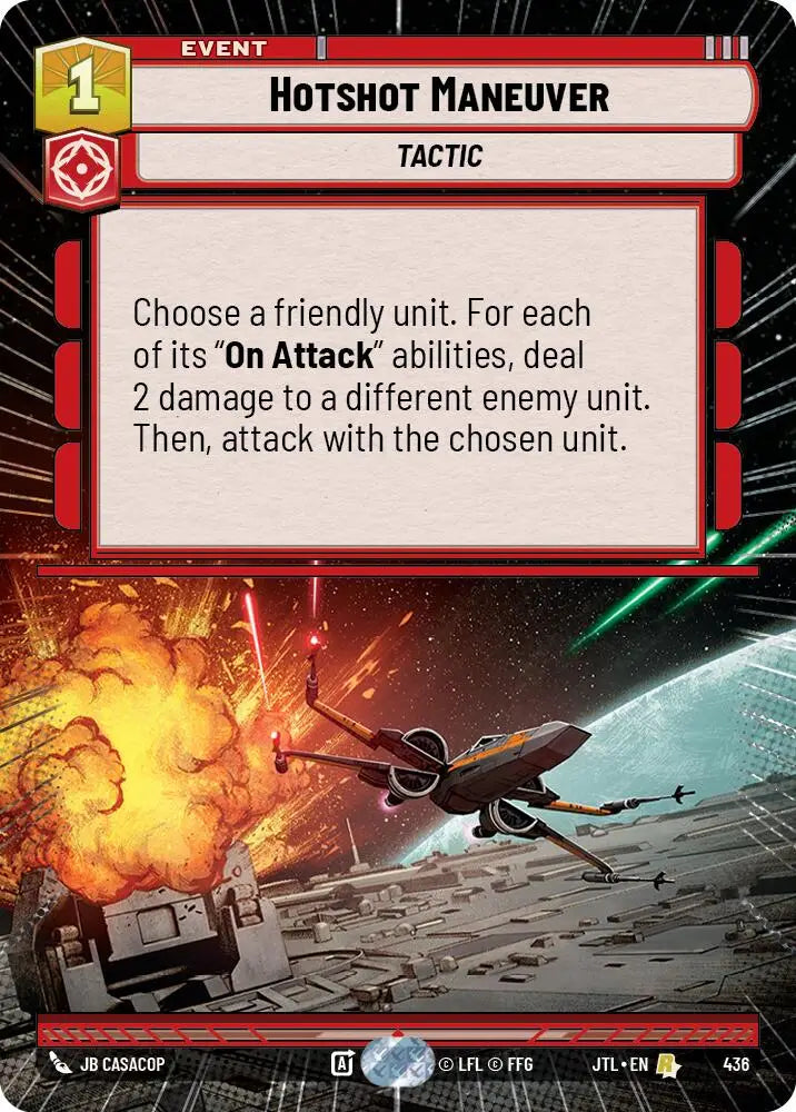 Hotshot Maneuver (Hyperspace) (436) [Jump to Lightspeed] - Star Wars: Unlimited Single