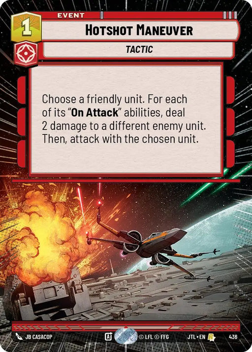 Hotshot Maneuver (Hyperspace) (436) [Jump to Lightspeed] - Star Wars: Unlimited Single