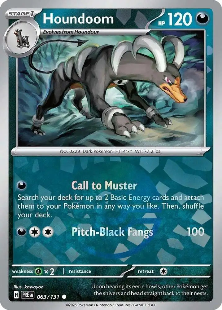 Houndoom (063/131) (Poke Ball Pattern) [Scarlet & Violet: Prismatic Evolutions] - Pokemon Single