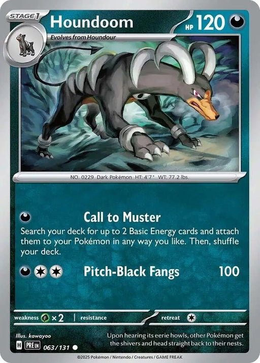 Houndoom (063/131) [Scarlet & Violet: Prismatic Evolutions] - Pokemon Single