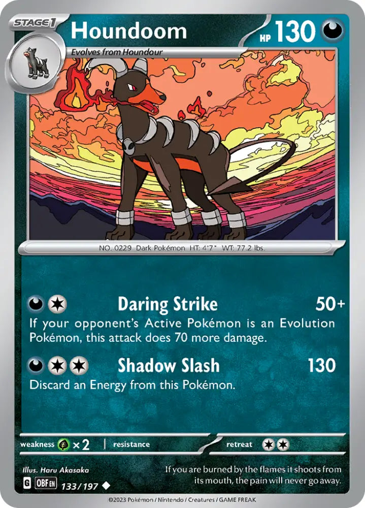 Houndoom (133/197) [Scarlet & Violet: Obsidian Flames] - Pokemon Single
