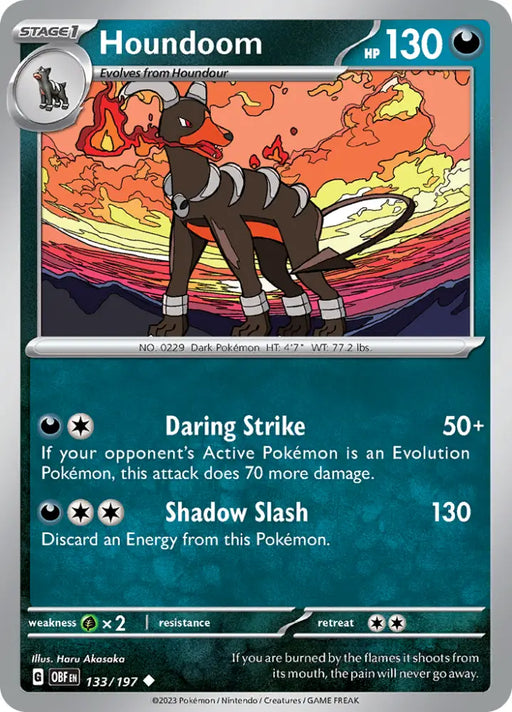 Houndoom (133/197) [Scarlet & Violet: Obsidian Flames] - Pokemon Single