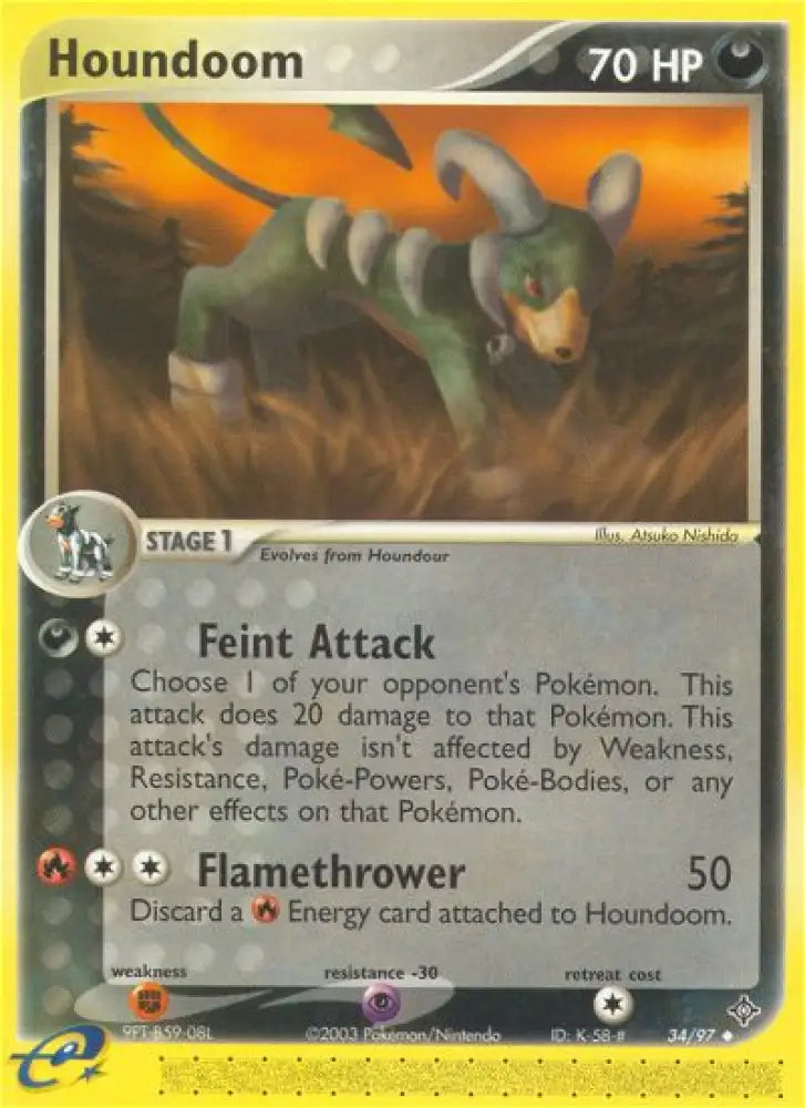 Houndoom (34/97) [EX: Dragon] - Pokemon Single