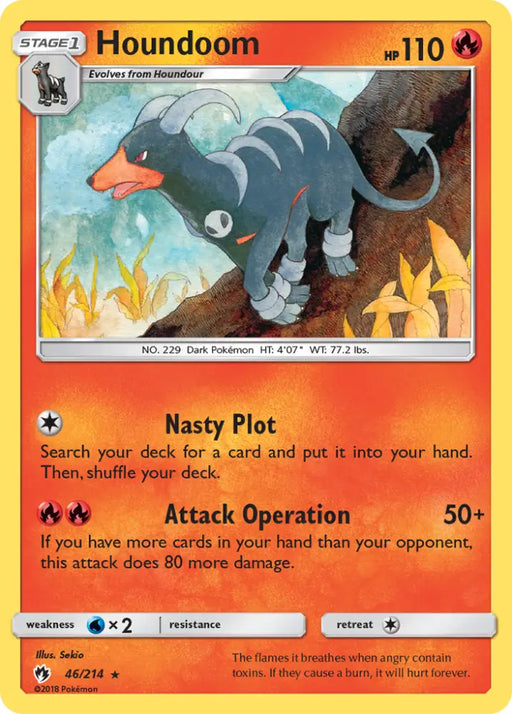 Houndoom (46/214) [Sun & Moon: Lost Thunder] - Pokemon Single