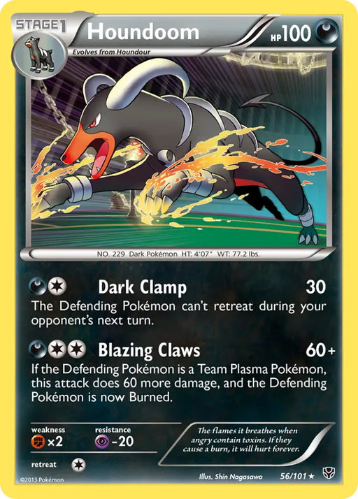 Houndoom (56/101) [Black & White: Plasma Blast] - Pokemon Single