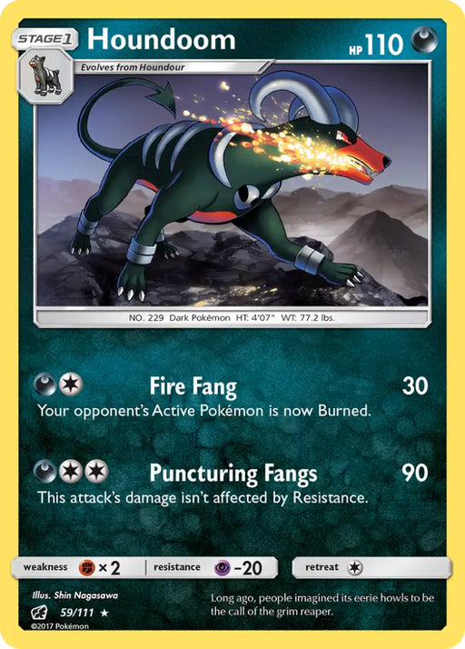 Houndoom (59/111) [Sun & Moon: Crimson Invasion] - Pokemon Single