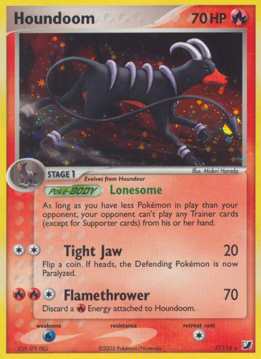 Houndoom (7/115) [EX: Unseen Forces] - Pokemon Single