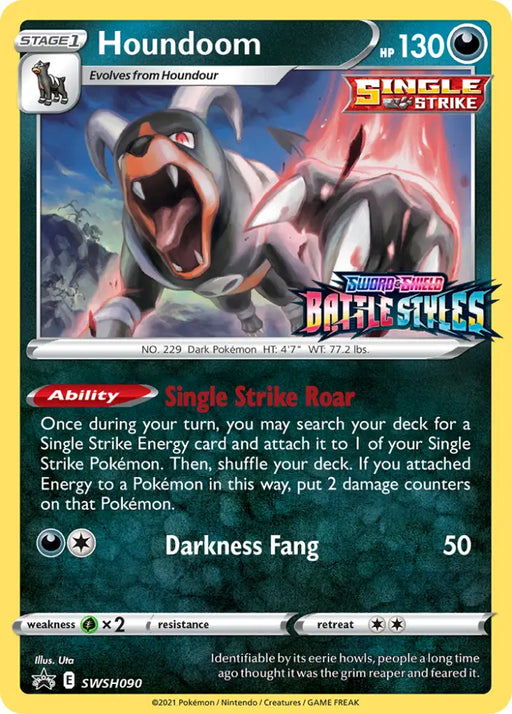 Houndoom (SWSH090) (Prerelease Promo) [Sword & Shield: Black Star Promos] - Pokemon Single