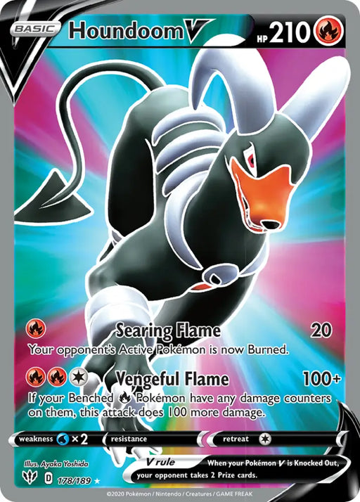 Houndoom V (178/189) [Sword & Shield: Darkness Ablaze] - Pokemon Single