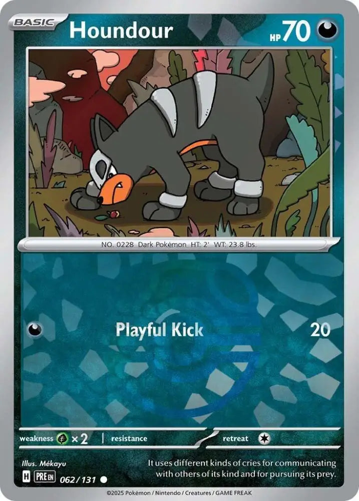Houndour (062/131) (Master Ball Pattern) [Scarlet & Violet: Prismatic Evolutions] - Pokemon Single