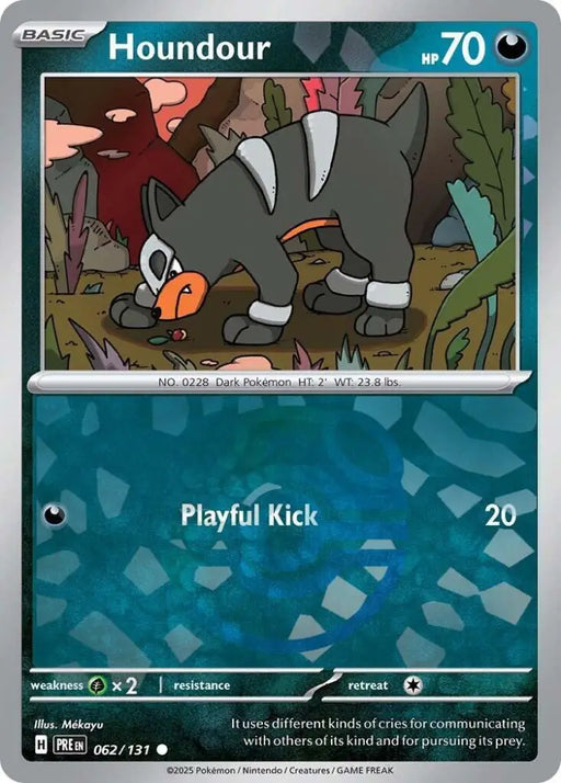 Houndour (062/131) (Master Ball Pattern) [Scarlet & Violet: Prismatic Evolutions] - Pokemon Single
