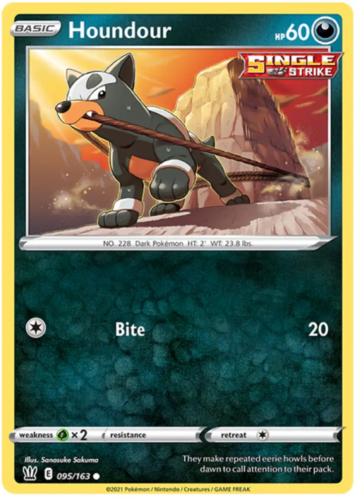 Houndour (095/163) [Sword & Shield: Battle Styles] - Pokemon Single