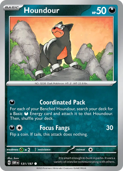 Houndour (131/197) [Scarlet & Violet: Obsidian Flames] - Pokemon Single