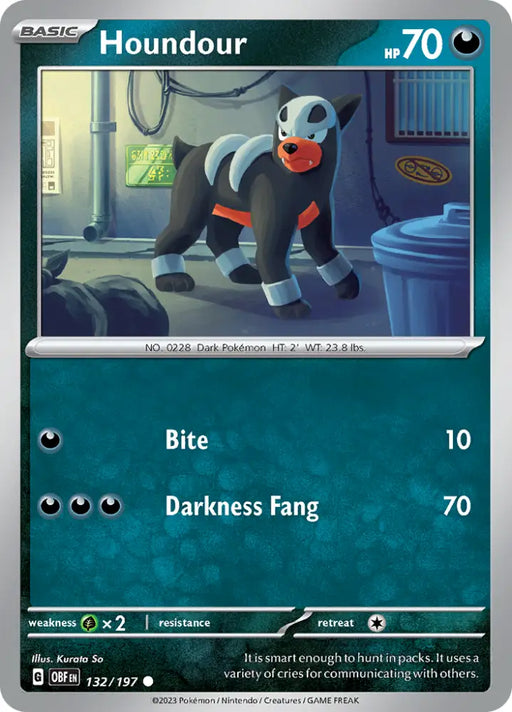 Houndour (132/197) [Scarlet & Violet: Obsidian Flames] - Pokemon Single