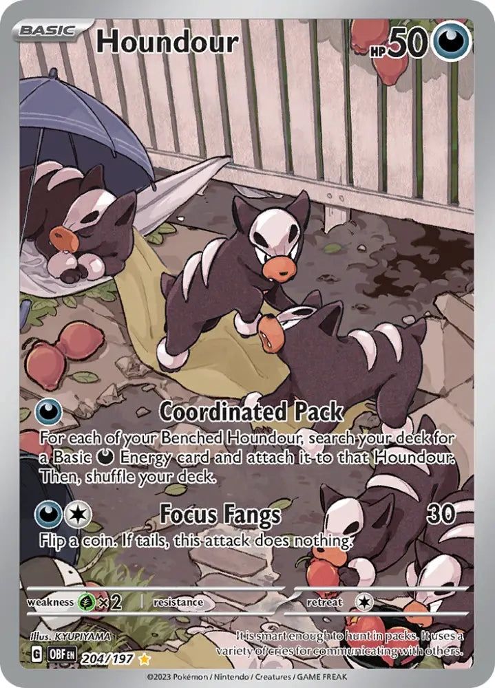 Houndour (204/197) [Scarlet & Violet: Obsidian Flames] - Pokemon Single