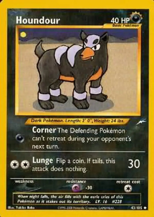 Houndour (43/105) [Neo Destiny Unlimited] - Pokemon Single