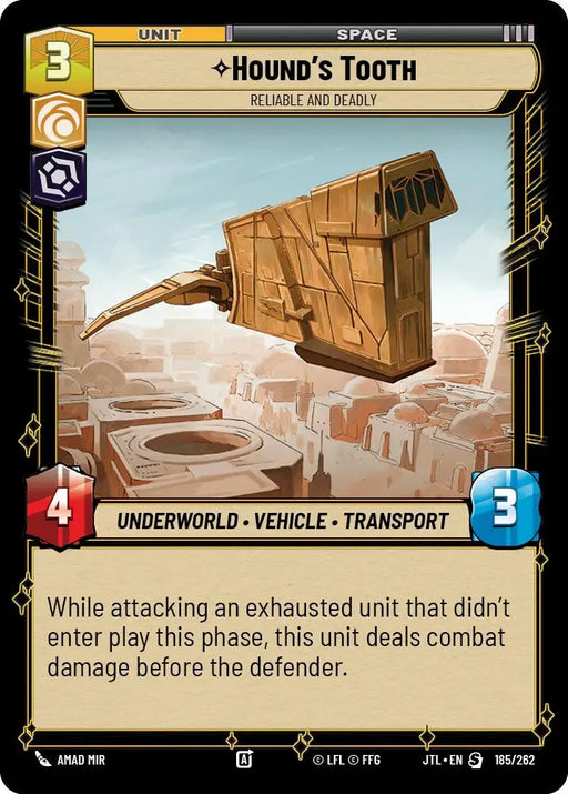 Hound’s Tooth - Reliable and Deadly (185/257) [Jump to Lightspeed] - Star Wars: Unlimited Single