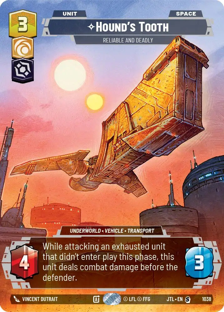 Hound’s Tooth - Reliable and Deadly (Prestige) (1038) [Jump to Lightspeed] - Star Wars: Unlimited Single