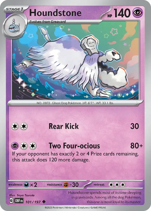 Houndstone (101/197) [Scarlet & Violet: Obsidian Flames] - Pokemon Single