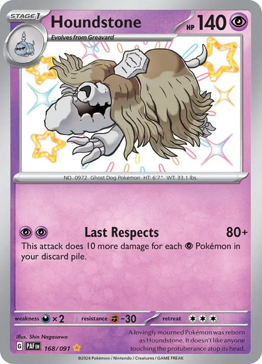 Houndstone (168/091) [Scarlet & Violet: Paldean Fates] - Pokemon Single