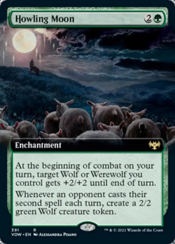 Howling Moon (Extended Art) [Innistrad: Crimson Vow] - MTG Single