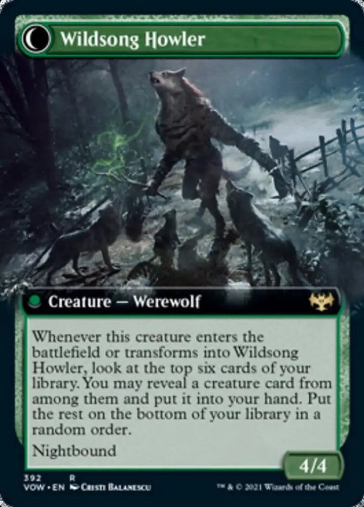 Howlpack Piper // Wildsong Howler (Extended Art) [Innistrad: Crimson Vow] - MTG Single