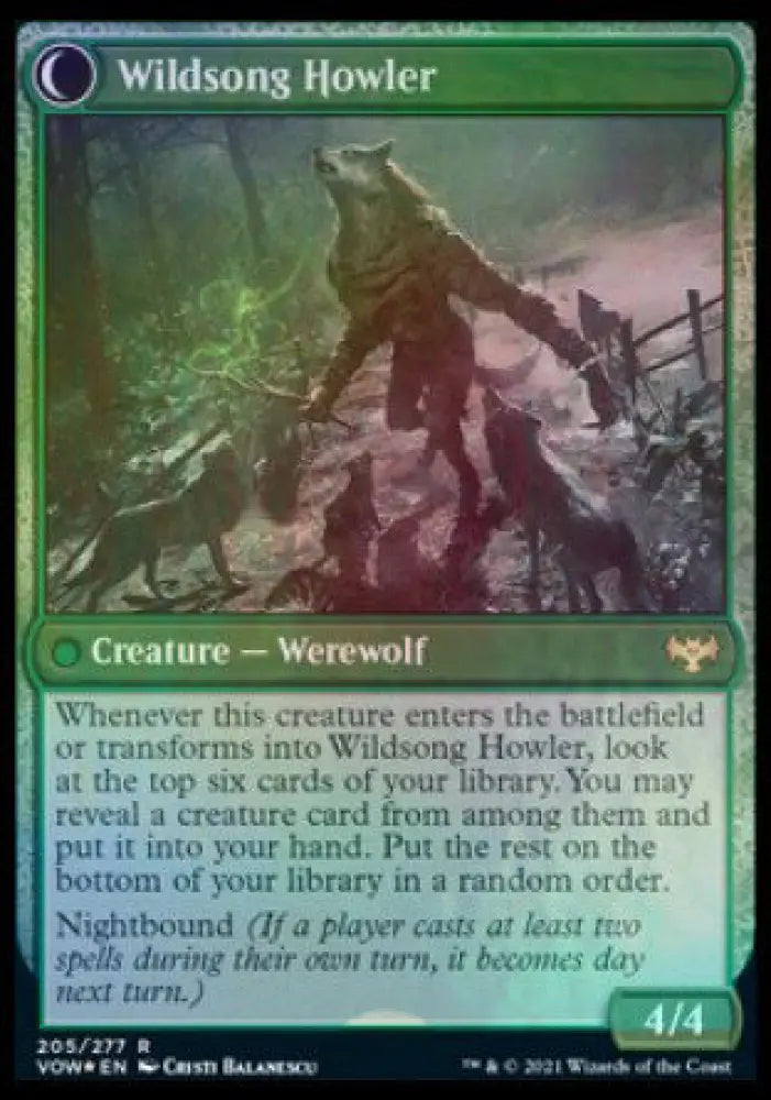 Howlpack Piper // Wildsong Howler [Innistrad: Crimson Vow Prerelease Promos] - MTG Single