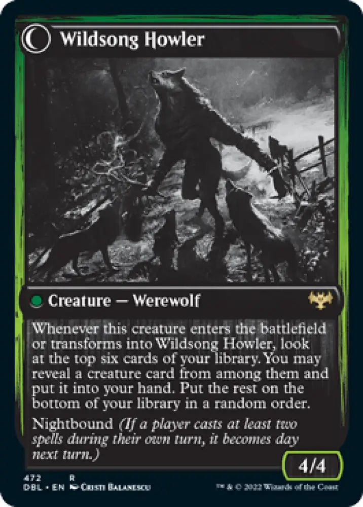 Howlpack Piper // Wildsong Howler [Innistrad: Double Feature] - MTG Single
